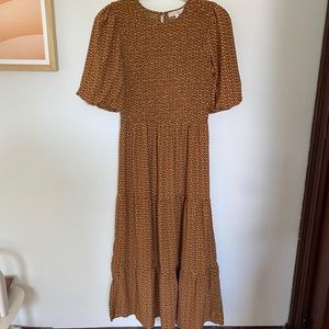 Wayf shirred top midi dress